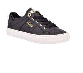 GUESS Women’s Quilted Lace-Up Fashion Sneakers Black/Gold – Size 8.5M – Brand New