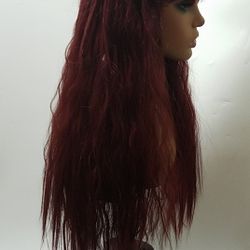 Long Garnet Wavy Wig