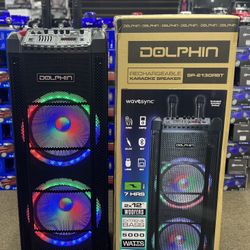 🔥LABOR DAY SPECIAL🔥5000W 2x12” RECHARGEABLE BLUETOOTH KARAOKE SPEAKERS WITH TWO WIRELESS MICS