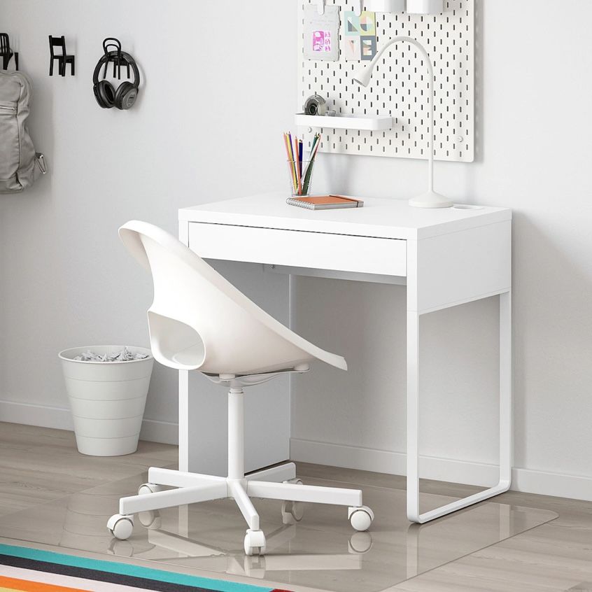 ikea micke desk, white small desk with drawer