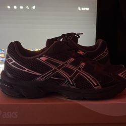 Black and silver asics