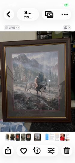 Framed Western Cowboy on Horseback Art Print