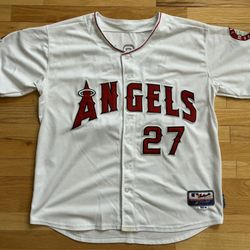 Mike Trout #27 LA Los Angeles Angels Anaheim Stitched Majestic Jersey Men’s Size 48  