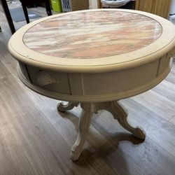 Antique Table With Marble Top