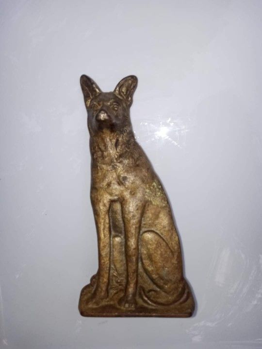 German Sheph3rd Vintage Cast Iron Bookend Or Doorstop