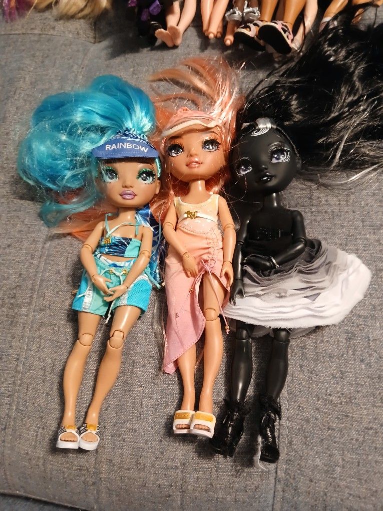 Rainbow High And Monster High Dolls