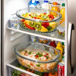 [NEW] Glass Casserole Baking Dish with Lid - 1.9 QT / 3 QT