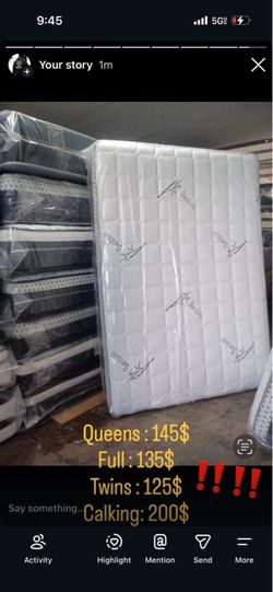 Different size Matresses , box spring , bed frames