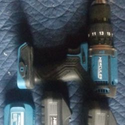 Hercules Hammer Drill 18v 2 4ah Batteries USB Adapter