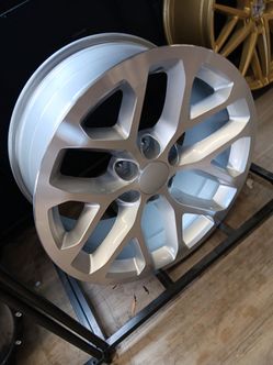 20x9 silver rims 6 lug 6x139 6x5.5 on new tires 275 55 20