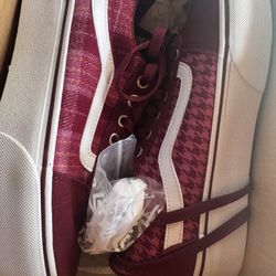 Vans Ward Platform Skate Sneakers Plaid Mix Port Women's Size 7