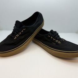 Vans Authentic Skate Shoe - Black / Gum/ Gold SZ 11