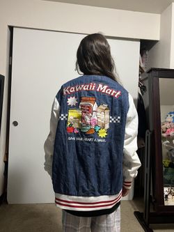 Sanrio Kawaii Mart Denim Varsity Jacket - Exclusive