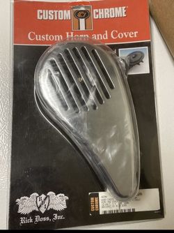 Custom Chrome DOSS Chrome Single Wing Design Horn ,Universal 12V 3.5 Dia NOS