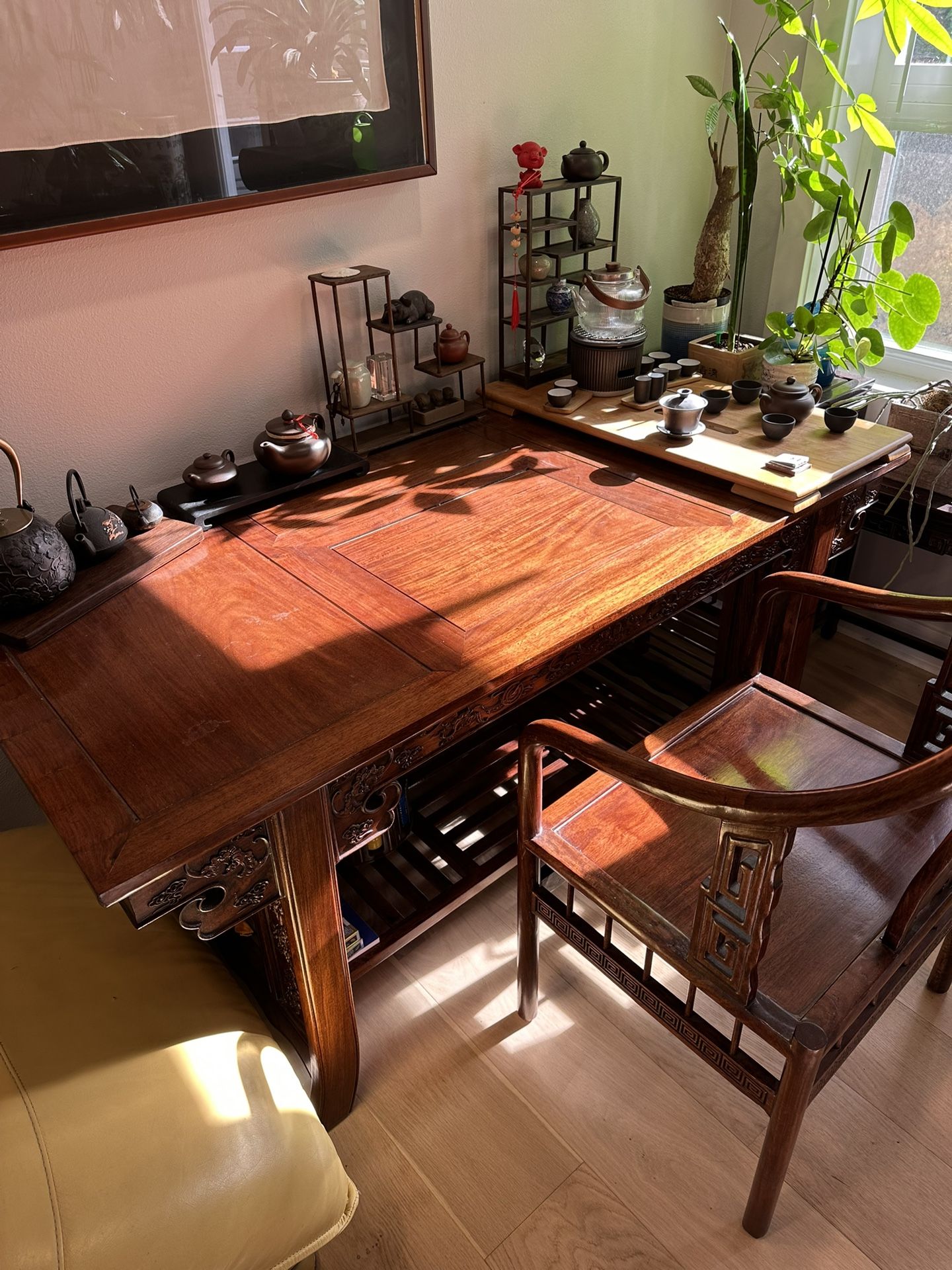 Chinese Tea Table And A Chair