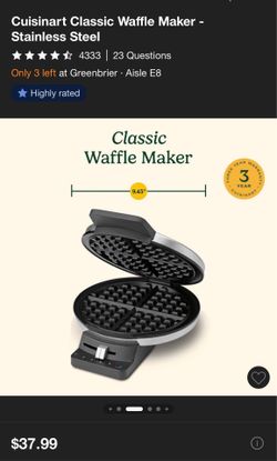Brand New Cuisinart Waffle Maker