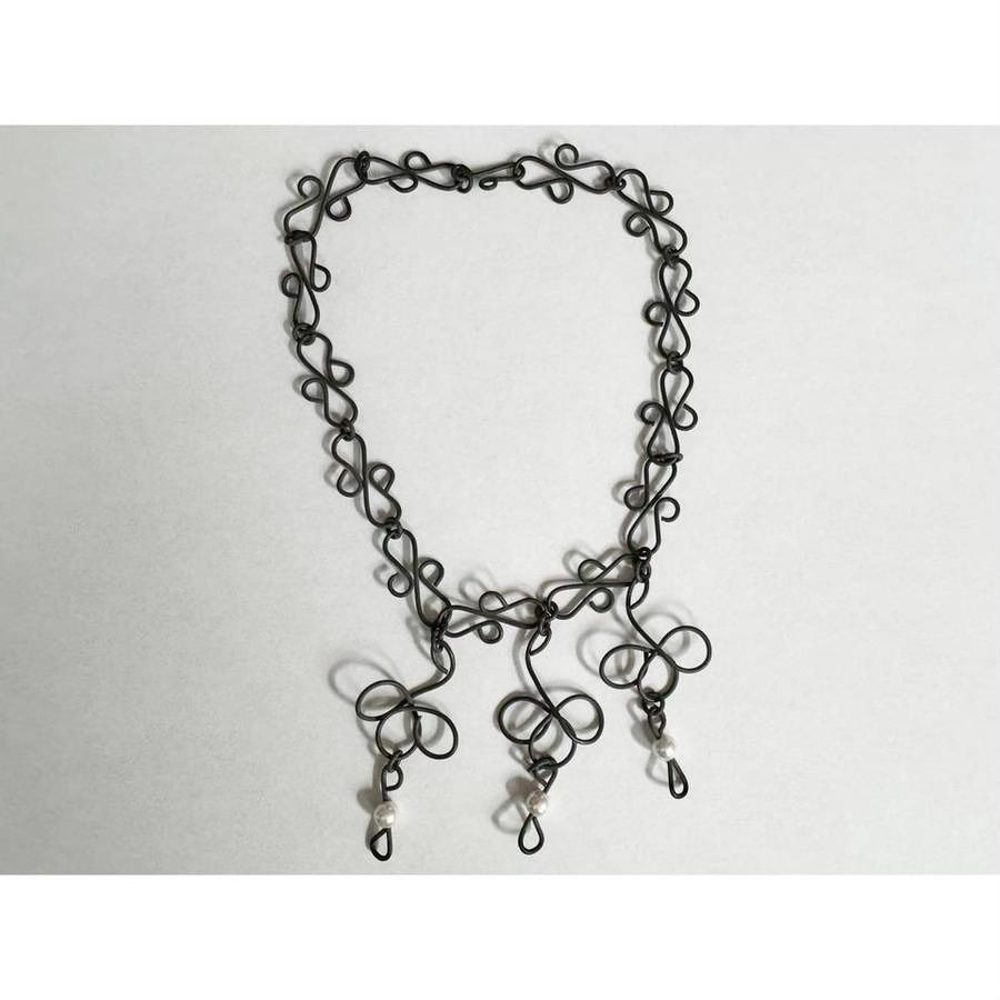 Black Wire Choker Costume Necklace Jewelry
