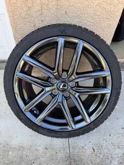 2016-2020 Lexus IS300 OEM Rim Factory Wheel 18" X5 Split Spoke with Tire