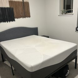 Queen Memory Foam Mattress + Base + Headboard 