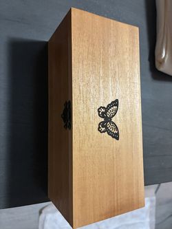 Mahogany butterfly trinkets box