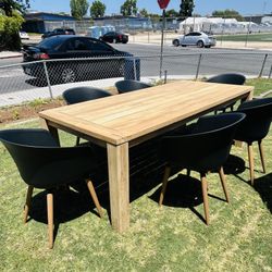 Teak 7 piece patio Set 