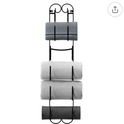 Multipurpose bathroom and kitchen wall mount for hanging wine/hand towels and bath towels