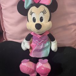 Disney Minnie Mouse Rainbow Collection Medium Plush