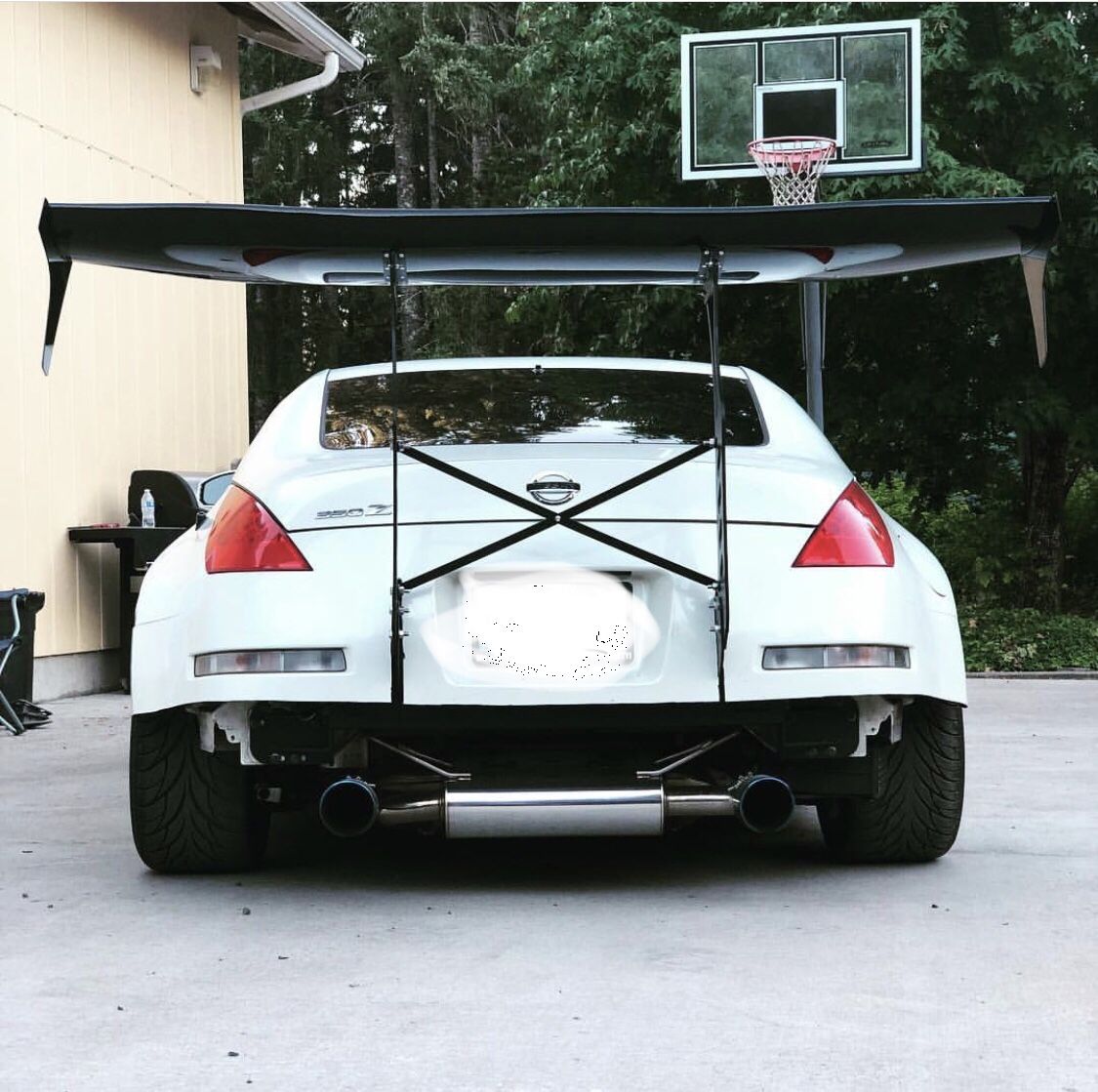 350z BattleAero chassis mount wing