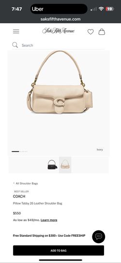 Coach Pillow Tabby 26 Leather Shoulder Bag