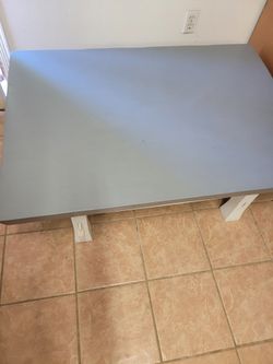 Coffee Table  Painted Grey And White 
