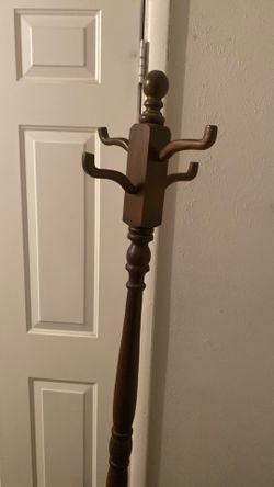 Vintage wood coat rack