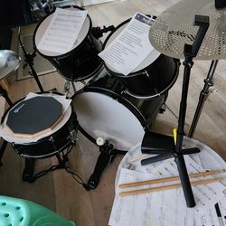 Drum Set Cowbell And Practice Matt
