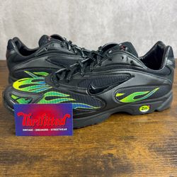 Nike Zoom Streak Spectrum Plus x Supreme Black Green Flame Size 13 AQ1279-001 Men’s Shoes OG Rare