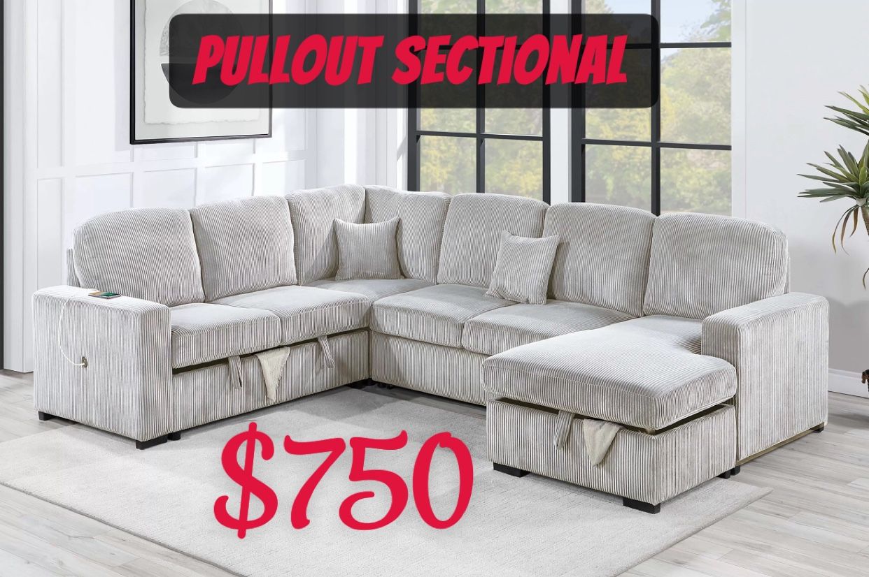 4-Piece Convertible Sectional/ 