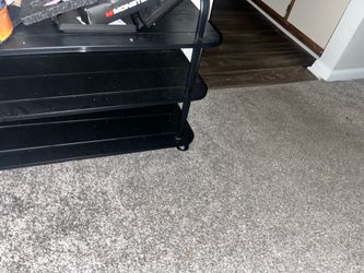 Black metal cart/table