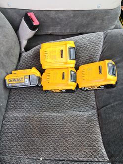 4 Dewalt 5 Amp hour Batteries