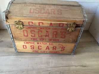 Vintage Antique Oscar Water Crate Box Needs Repaired 