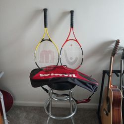 2 Wilson Tennis Racket s With Case