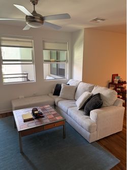 White Couch + Ottoman