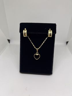 Modern Gold Plated Heart Set