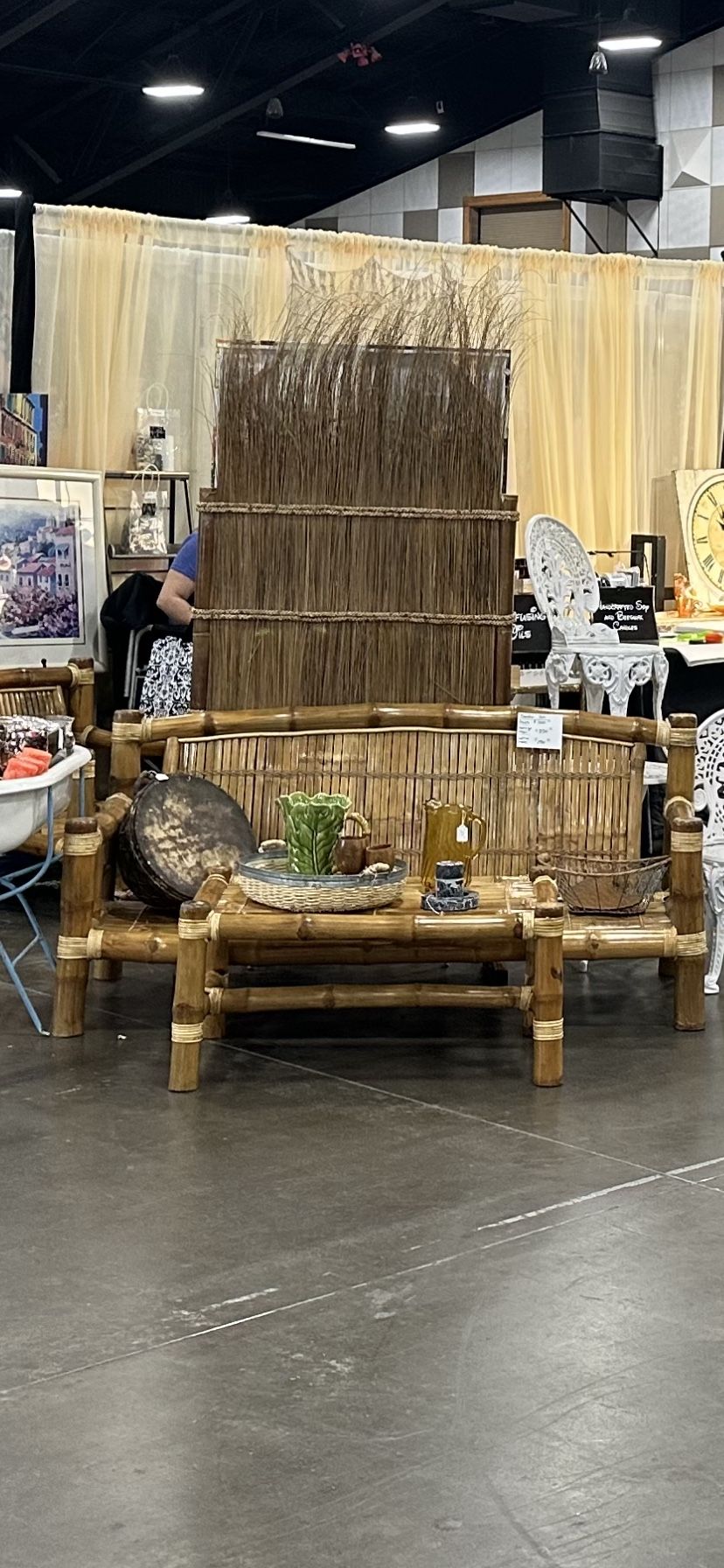 Beautiful Bamboo Patio Set Vintage