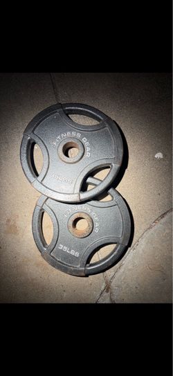 (2) 35lb Olympic weights for Barbell