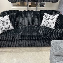 Black Corduroy Sofa