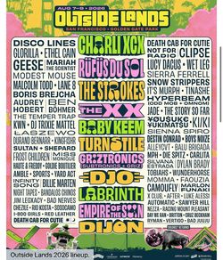 2x Outside Lands 2026 – 3-Day GA Passes + Shuttle Passes