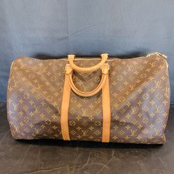 Authentic LOUIS VUITTON Monogram Keepall Bandoulière 55 SD3191 Unisex Travel Bag