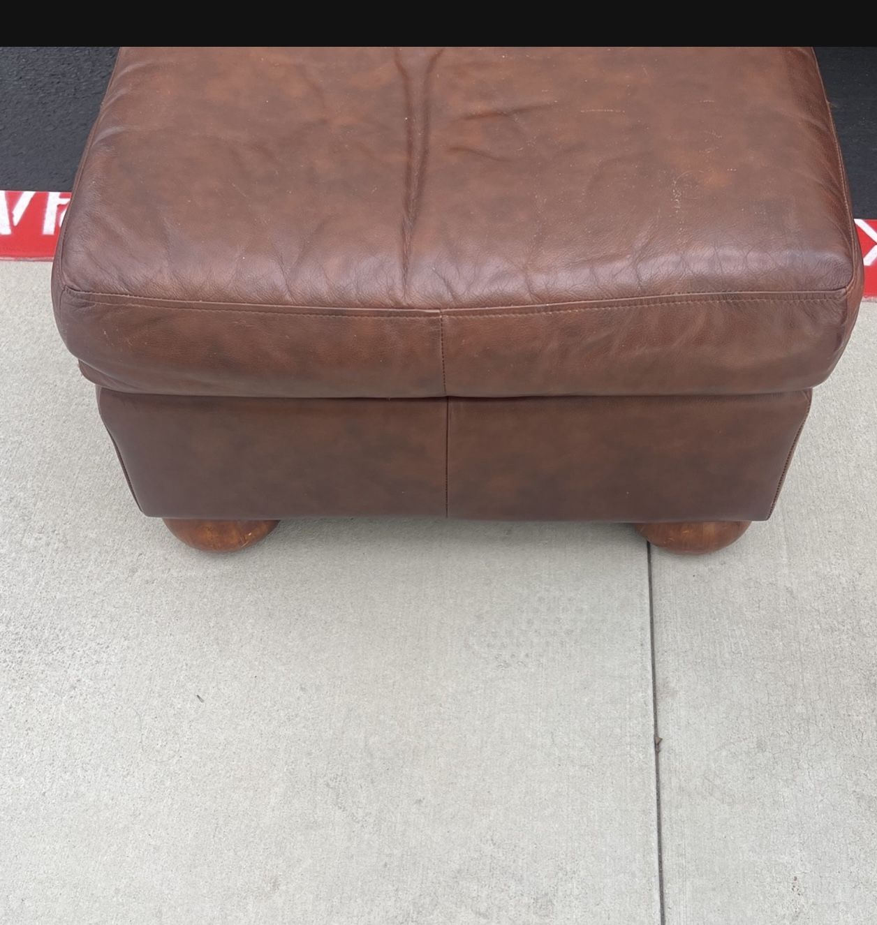Leather Ottoman