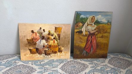 Two Signed Original Oil Paintings on Canvas