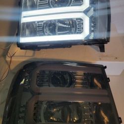 07-13 Gmc Sierra LED DRL Projector Headlights Luces Calaveras Micas Faros Focos Faroles