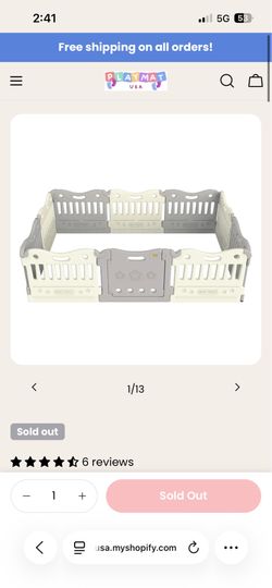 Babycare playpen fence - melange grey