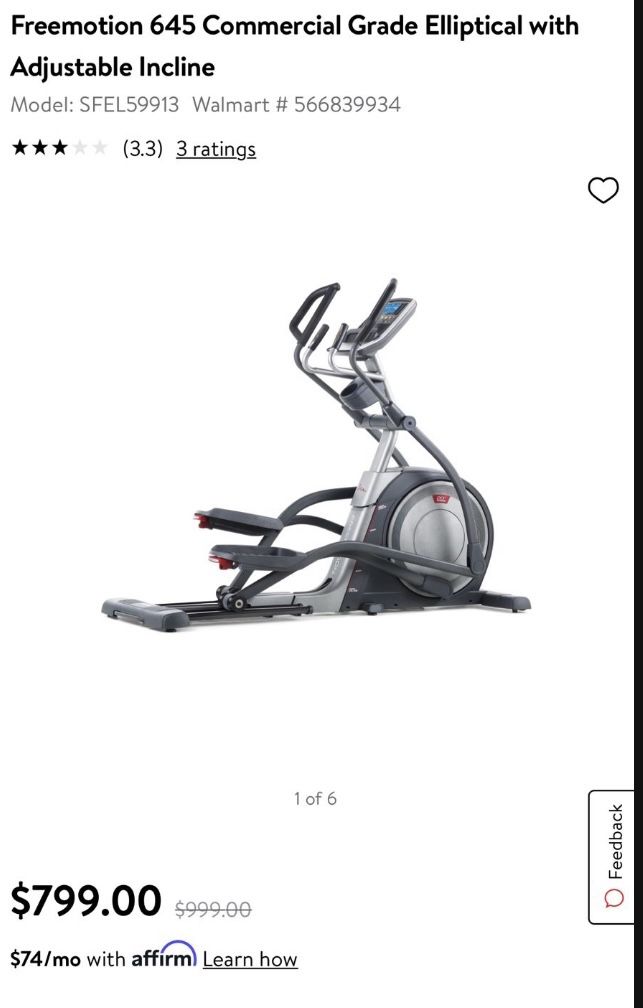 New Condition! Elliptical 